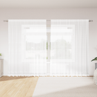 Gordijn bloemenprint wit 245x300cm polyester
