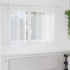 Gordijnen 2 stuks 140x140 cm wit polyester