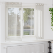 Sheer Curtain with Drapes 2 pcs Cream 175 x 140 cm Polyester