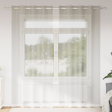 Gordijnen met gordijnen 2 pcs Crème 140 x 245 cm Polyester