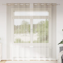 Gordijnen met gordijnen 2 pcs Zand 140 x 225 cm Polyester
