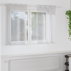 Voile Curtain 2 pcs Light Grey 140 x 140 cm Polyester