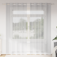 Gordijnen met gordijnen 2 pcs Lichtgrijs 140 x 225 cm Polyester