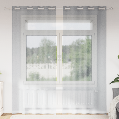 Gordijnen 2 pcs Donkergrijs 140 x 225 cm Polyester
