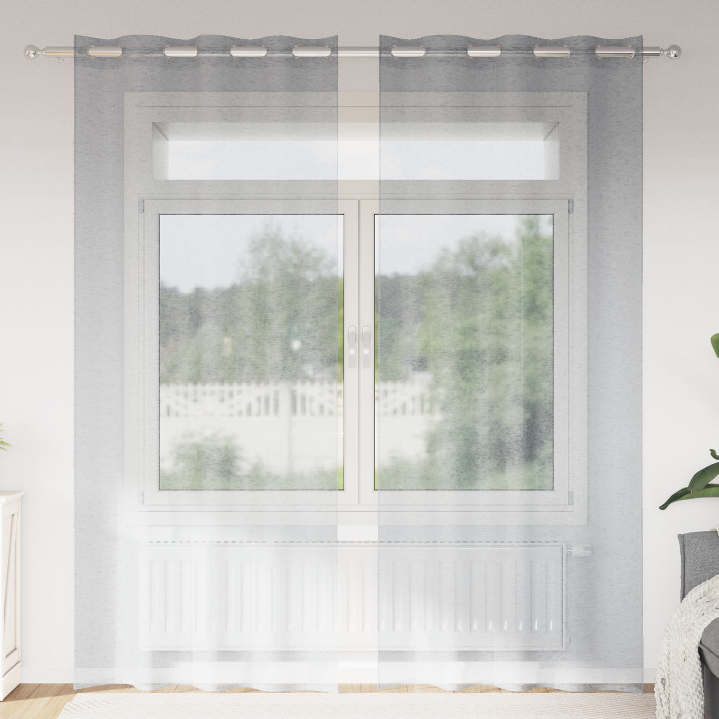 Gordijnen 2 pcs Donkergrijs 140 x 260 cm Polyester