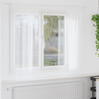 Gordijnen 2 stuks wit 175x140 cm polyester