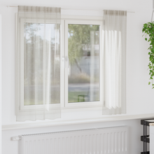 Gordijnen met gordijnen 2 pcs Crème 140 x 175 cm Polyester