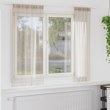 Gordijnen met gordijnen 2 pcs Zand 140 x 175 cm Polyester