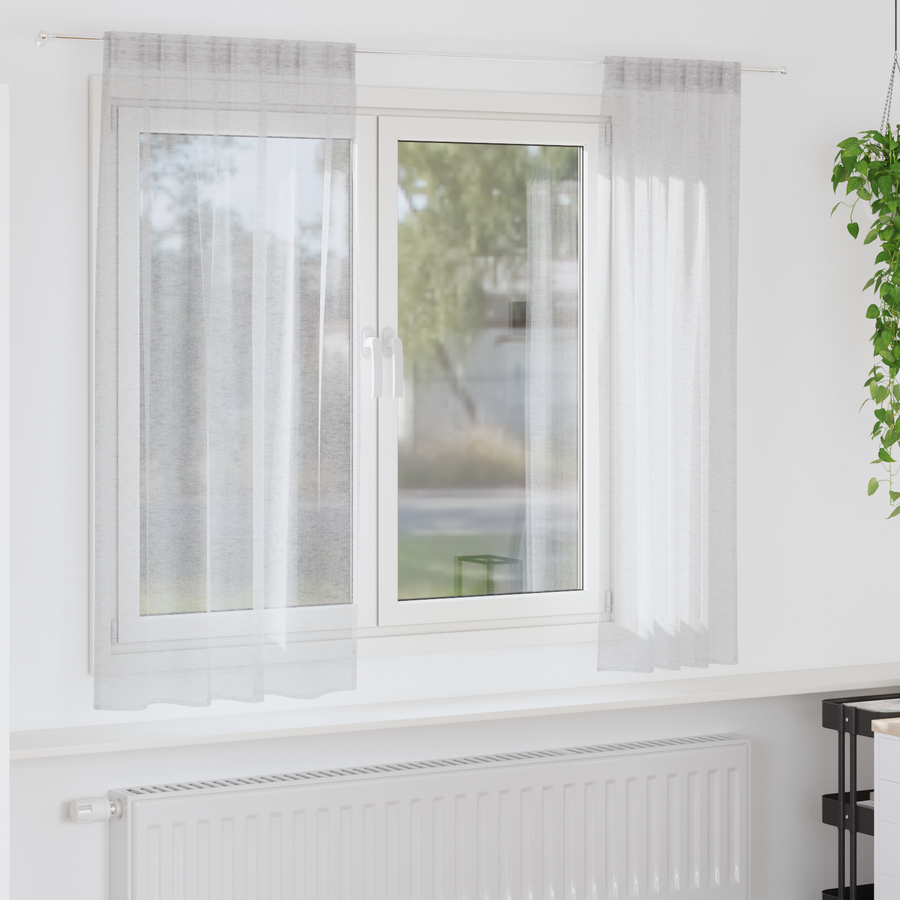 Gordijnen met gordijnen 2 pcs Lichtgrijs 140 x 175 cm Polyester