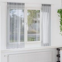 Gordijnen 2 pcs Donkergrijs 140 x 175 cm Polyester