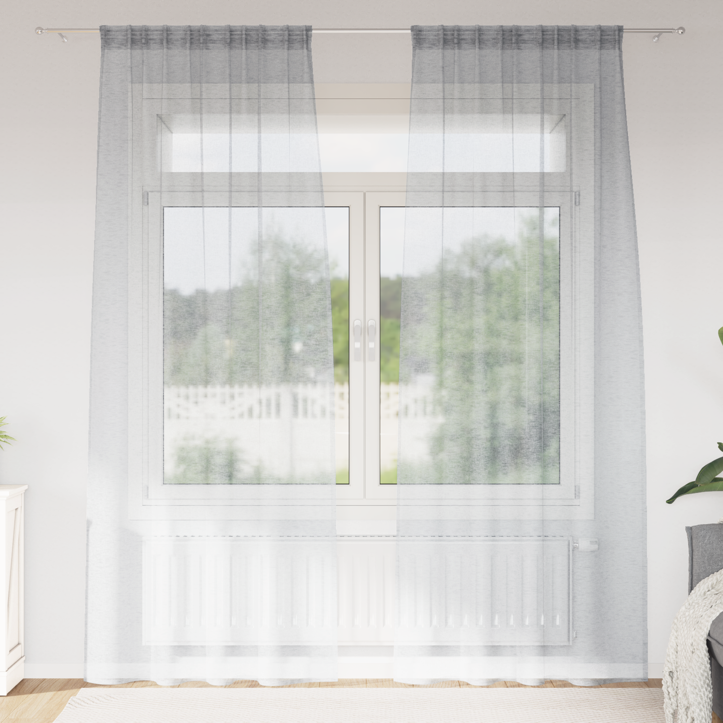 Gordijnen 2 pcs Donkergrijs 140 x 225 cm Polyester