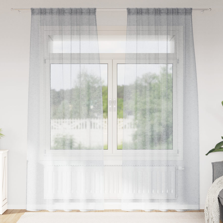 Gordijnen 2 pcs Donkergrijs 140 x 260 cm Polyester