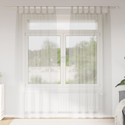 Gordijnen crème 260x140 cm polyester (2 stuks)