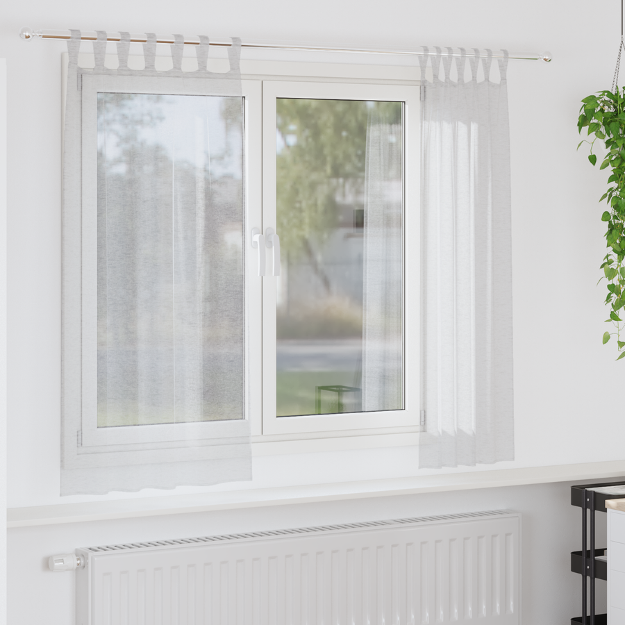 Gordijnen met gordijnen 2 pcs Lichtgrijs 140 x 175 cm Polyester