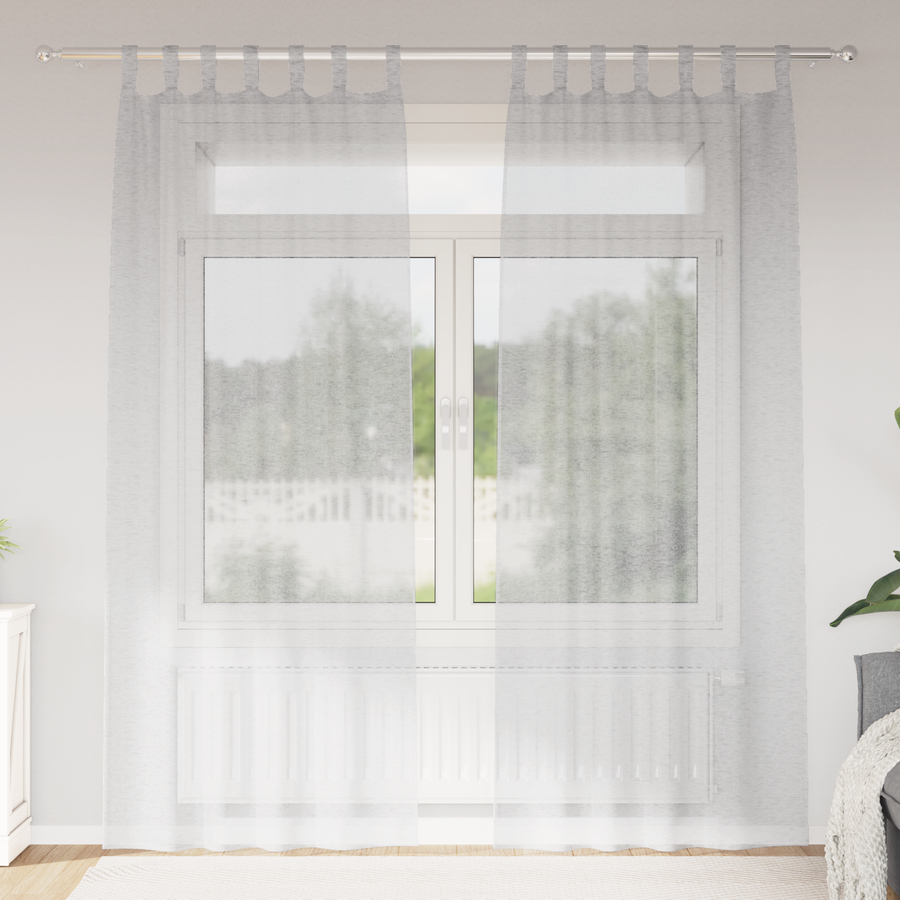 Gordijnen met gordijnen 2 pcs Lichtgrijs 140 x 260 cm Polyester