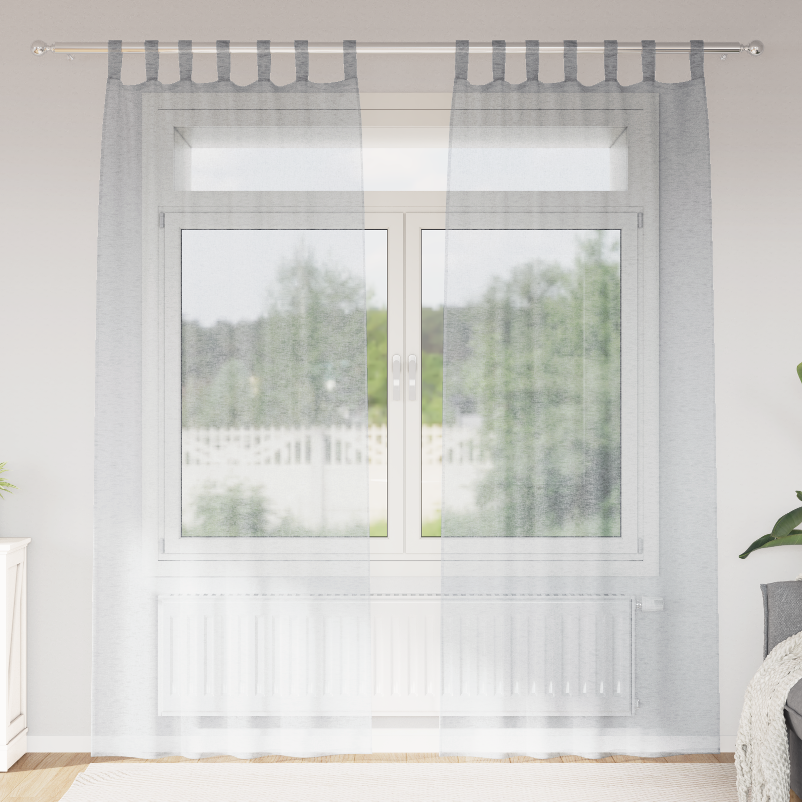 Gordijnen 2 pcs Donkergrijs 140 x 260 cm Polyester
