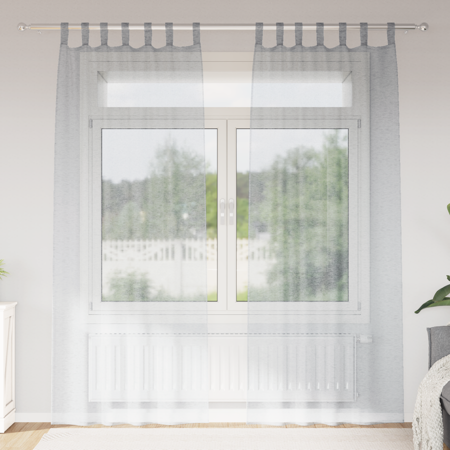 Gordijnen 2 pcs Donkergrijs 140 x 260 cm Polyester