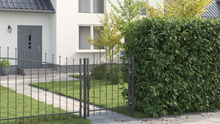 Tuinpoort met slot Grijs 100 x 125 cm 125 x 100 cm Staal