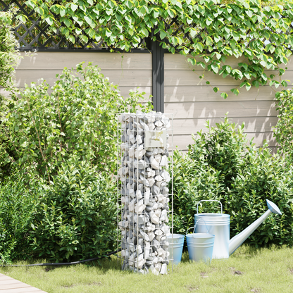 Gabion Kolom met Waterkraan 100x25x25 cm 304 RVS