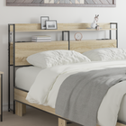 Headboard storage with shelf Sonoma oak 150 cm Engineered wood