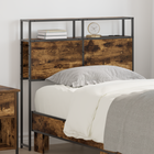 Storage headboard with shelf Smoked oak 80 cm Engineered wood