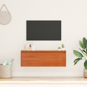 Wandkast massief grenenhout 100x30x35 cm wasbruin
