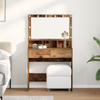 Console Table with Drawer Old Wood 80 x 41 x 134.5 cm Engineered Wood