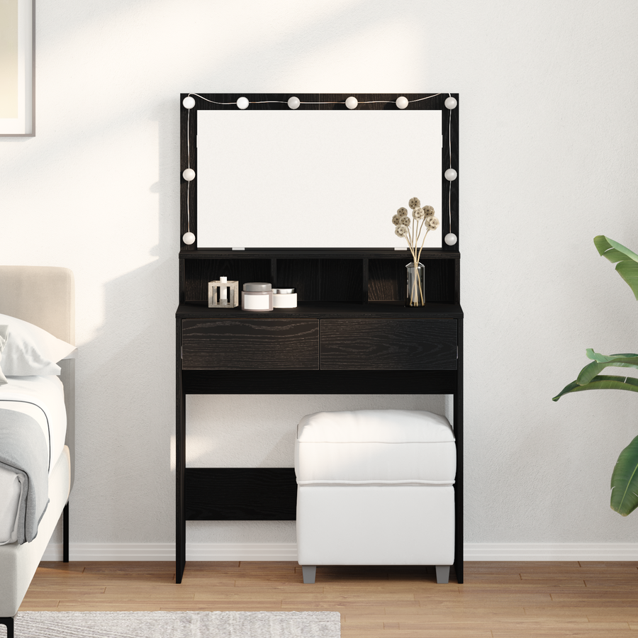 Plafondtafel Zwart eiken Spaanplaat