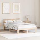 Bedframe massief grenenhout 135x190 cm met hoofdeinde
