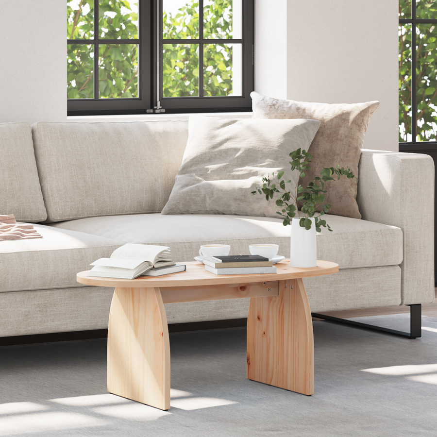 Salontafel Natuurlijk 80 x 40 x 35 cm Massief grenenhout
