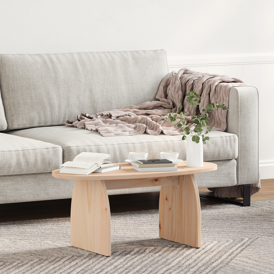 Salontafel Natuurlijk 80 x 40 x 35 cm Massief grenenhout