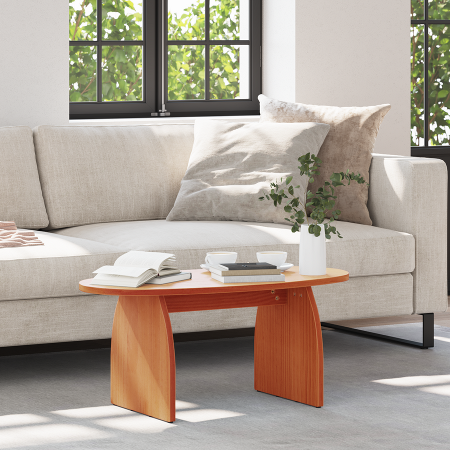 Salontafel Wasbruin 80 x 40 x 35 cm Massief grenenhout