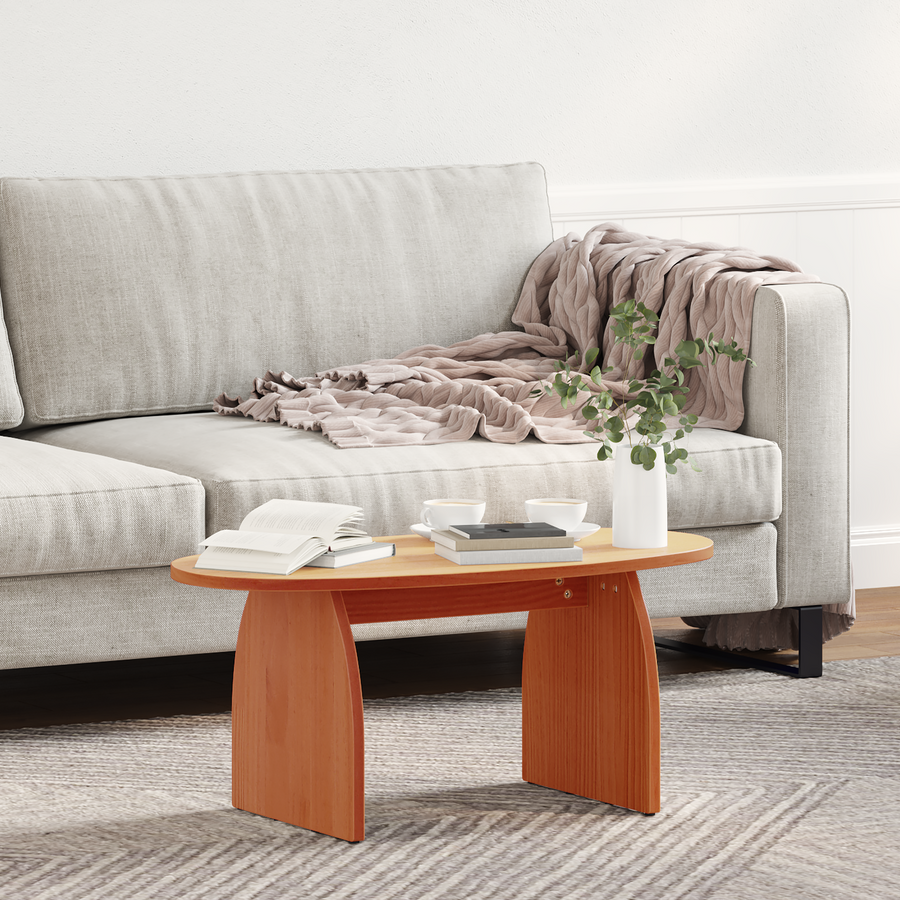 Salontafel Wasbruin 80 x 40 x 35 cm Massief grenenhout