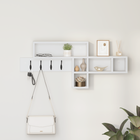 Wall-mounted coat rack White 100 x 12 x 43.5 cm Engineered wood