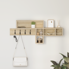 Wall-mounted Coat Rack Sonoma Oak 100 x 12 x 43.5 cm