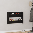 Schoenenkast zwart eiken 60x18x60 cm