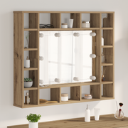 Spiegelkast 91x15x76.5 cm eiken Bewerkt hout