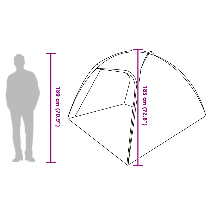 Tent Anders met luchtopening Groen Large Polyester en glasvezel