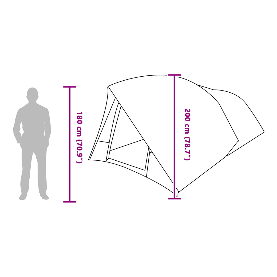 Tunnel tent 500 x 348 x 200 cm