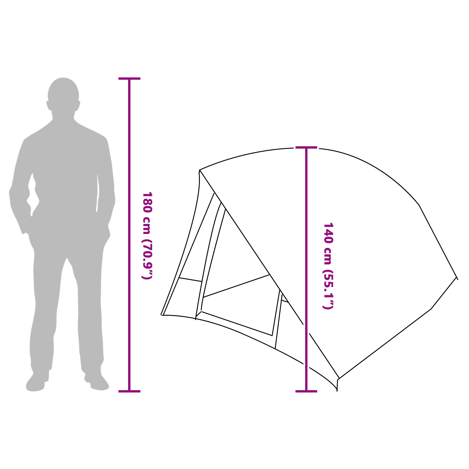 Tent Blauw 275 x 230 x 140 cm