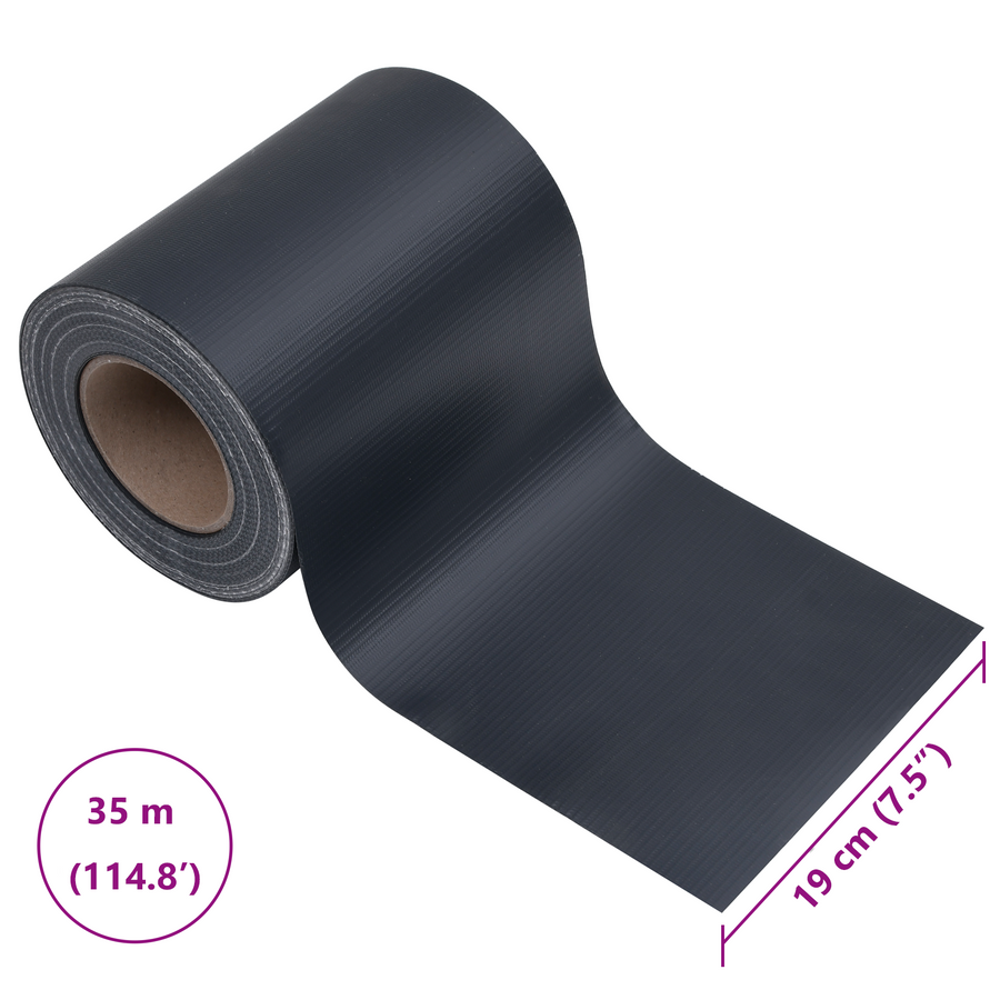 Tuin Privacyschermen 2 pcs Donkergrijs 35 x 0,19 m PVC