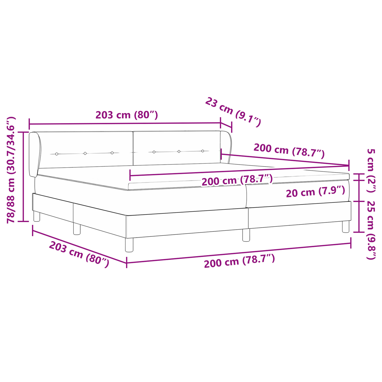 Boxspringbed met matras fluweel donkergroen 200x200 cm