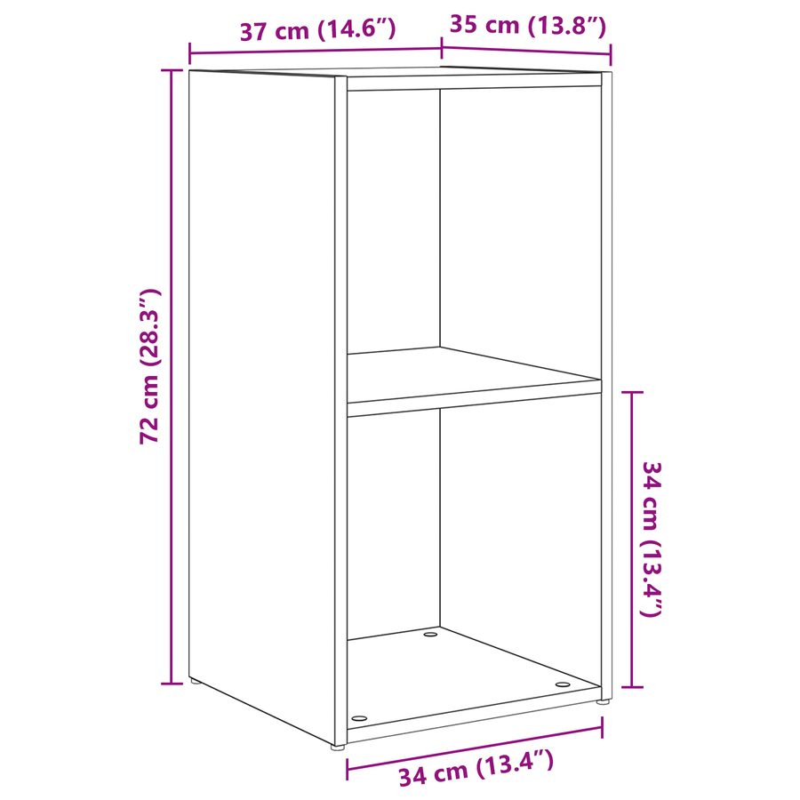 Tv-meubelset 4 pcs Oude hout 72 x 35 x 36.5 cm Bewerkt hout