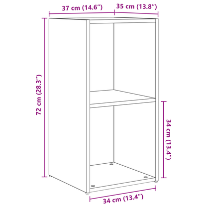 Tv-meubelset 4 pcs Zwart eiken 72 x 35 x 36.5 cm Bewerkt hout