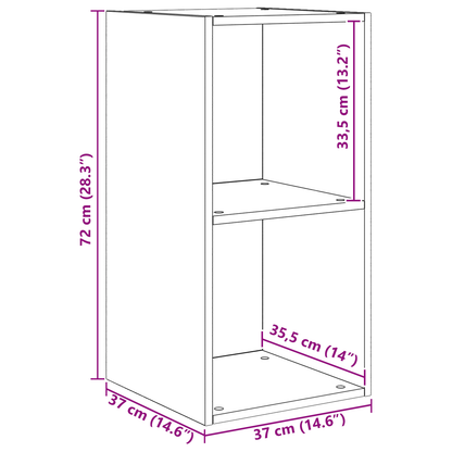 Wand TV Kast 4 pcs Oud hout 37 x 37 x 72 cm Bewerkt hout