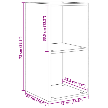 Wand TV Kast 2 pcs Ambachtelijk eiken 37 x 37 x 72 cm