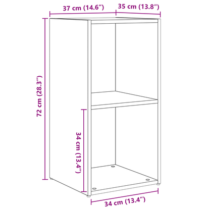 Tv-meubelset 2 pcs Ambachtelijk eiken 72 x 35 x 36.5 cm