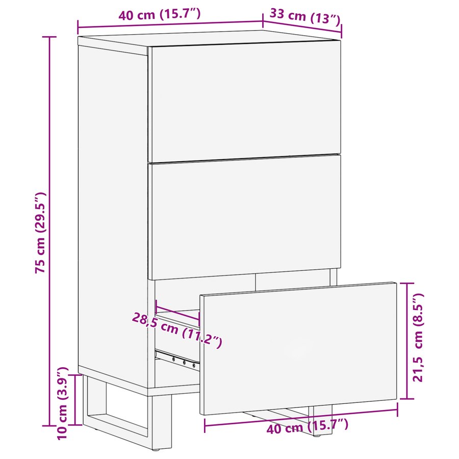 Media-opslagkasten en rekken Wit en zwart 40 x 33,5 x 75 cm