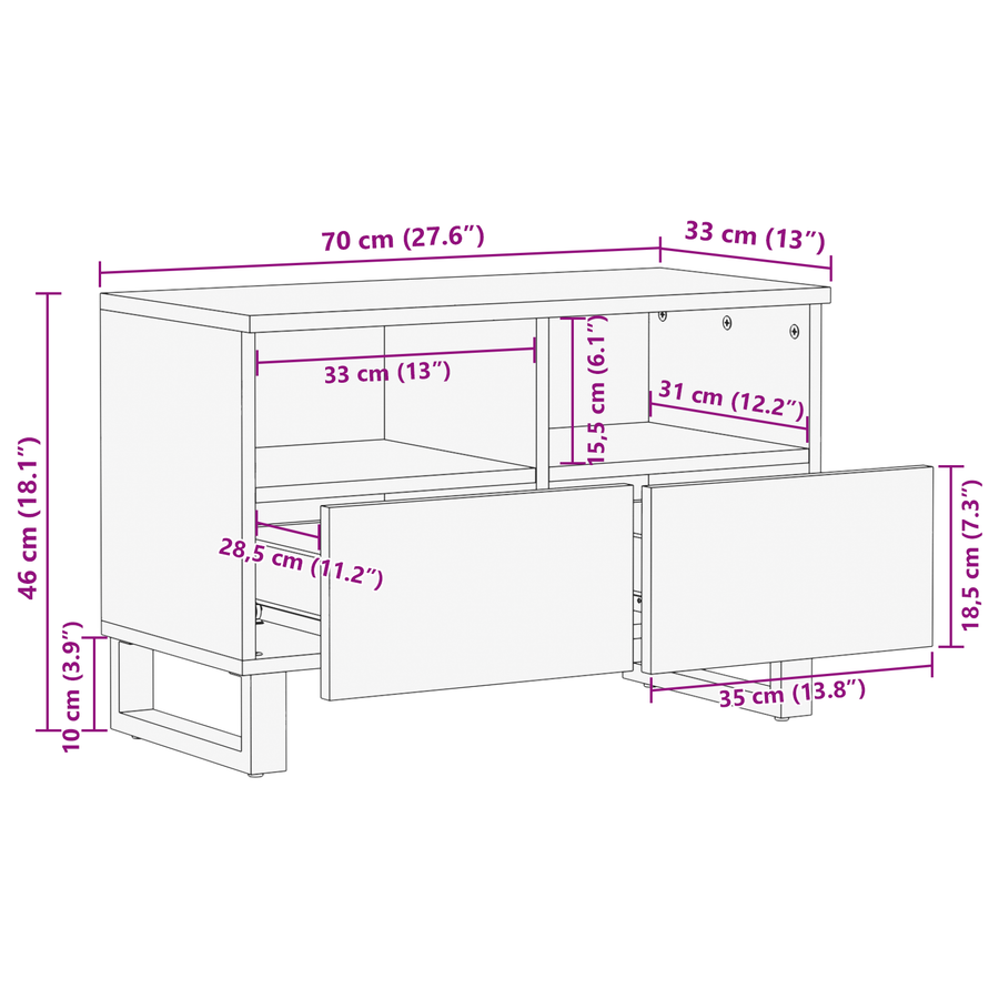 Entertainment Centra & TV Stands met lade met plank met opslag Bruin Medium Hout