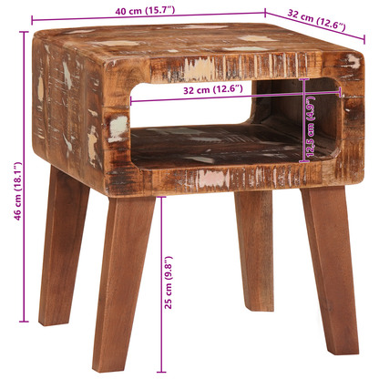 Eindtafels Multikleur 40 x 32 x 46 cm massief gerecycled hout